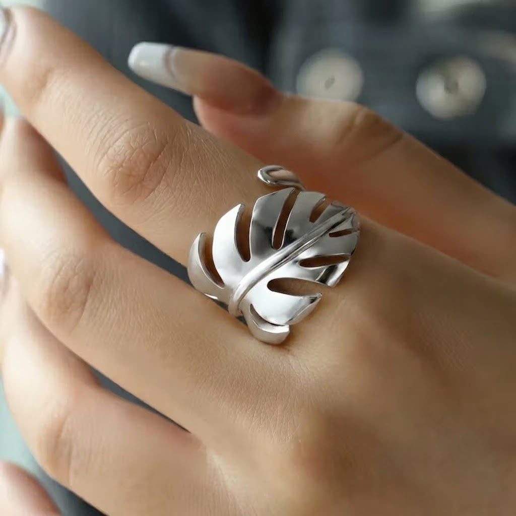 Monstera | Ring mit Blattmotiv