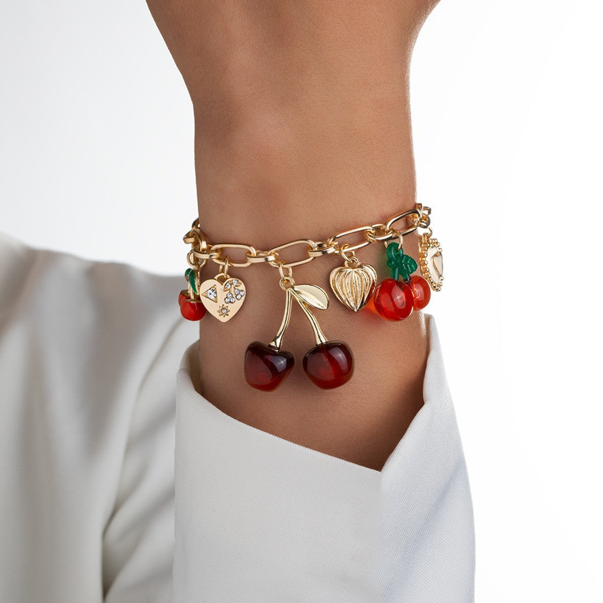 Red | Armband mit Kirschanhänger