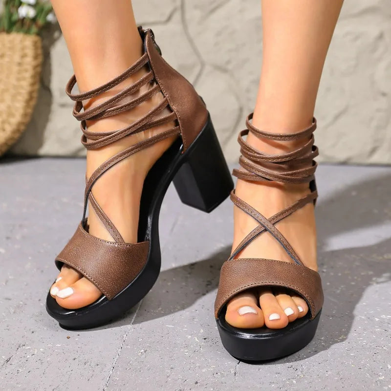 Celeste | Riemchensandalen mit Blockabsatz