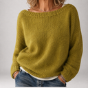 Brienne | Grobstrick-Pullover mit U-Boot-Ausschnitt