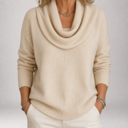 Delphie | Pullover mit Wasserfallkragen