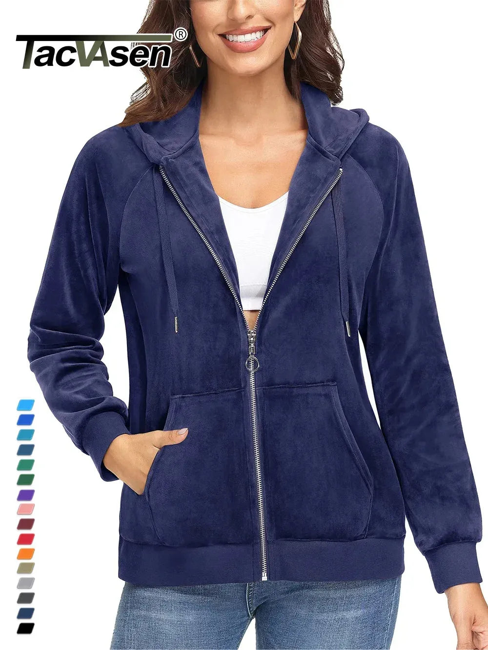 SEISS Damen-Fleecejacke mit Kapuze