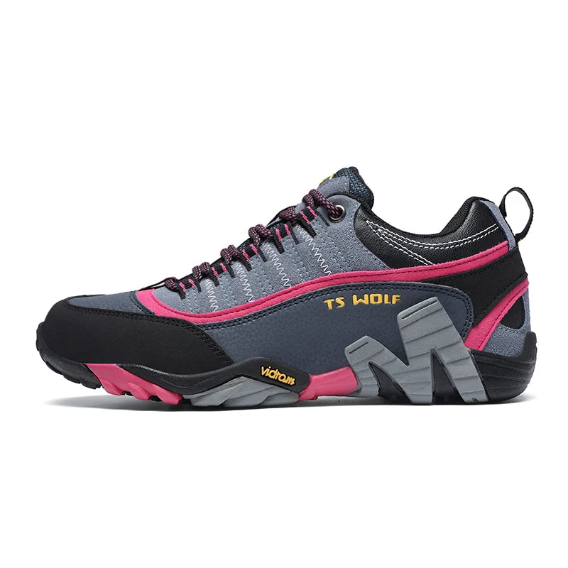 RockGrip Trekkingschuh Grau/Pink
