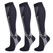 KLAMM Kompressions-Wandersocken 3er-Pack – Schwarz