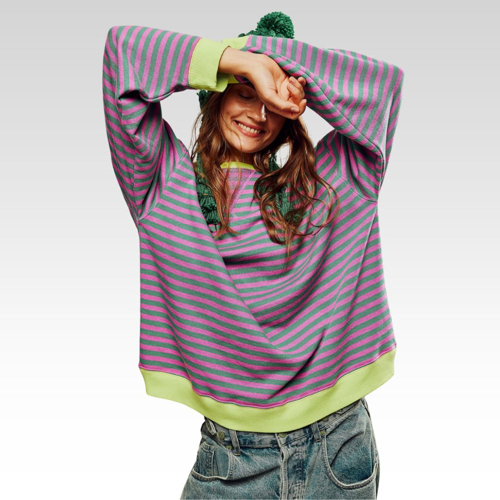 Mana | Gestreifter Oversize-Pullover