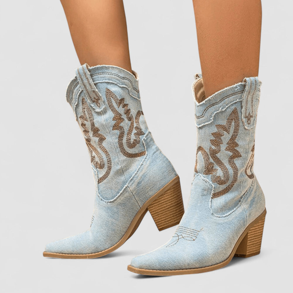 Selena | Orthopädische Stiefeletten in Denim-Optik