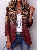 Talia | Blazer-Jacke mit Leoparden-Verlauf