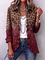 Talia | Blazer-Jacke mit Leoparden-Verlauf
